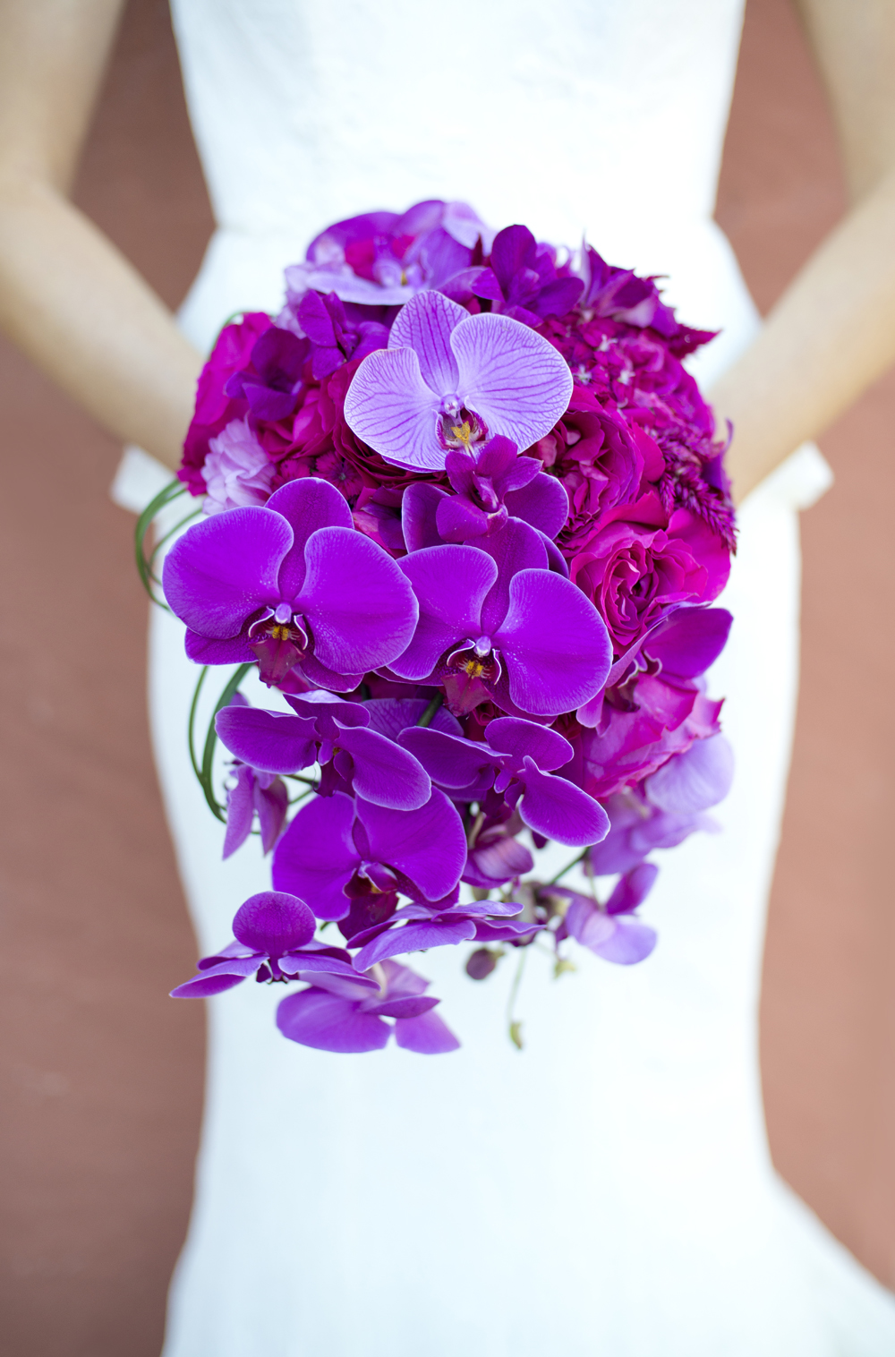 vibrant orchid bouquet