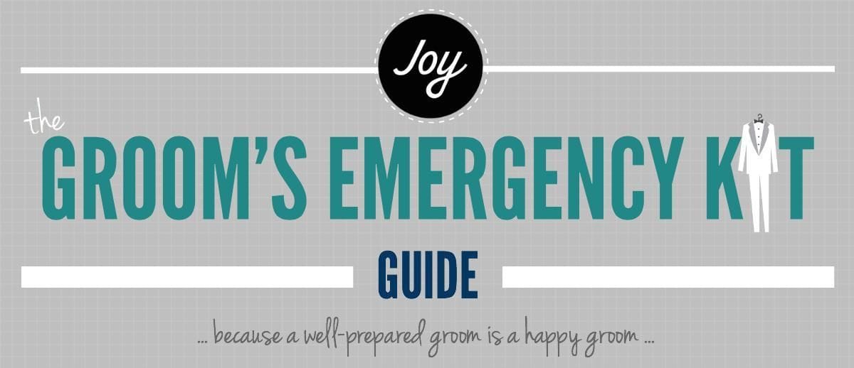 Groom’s Emergency Kit Infographic