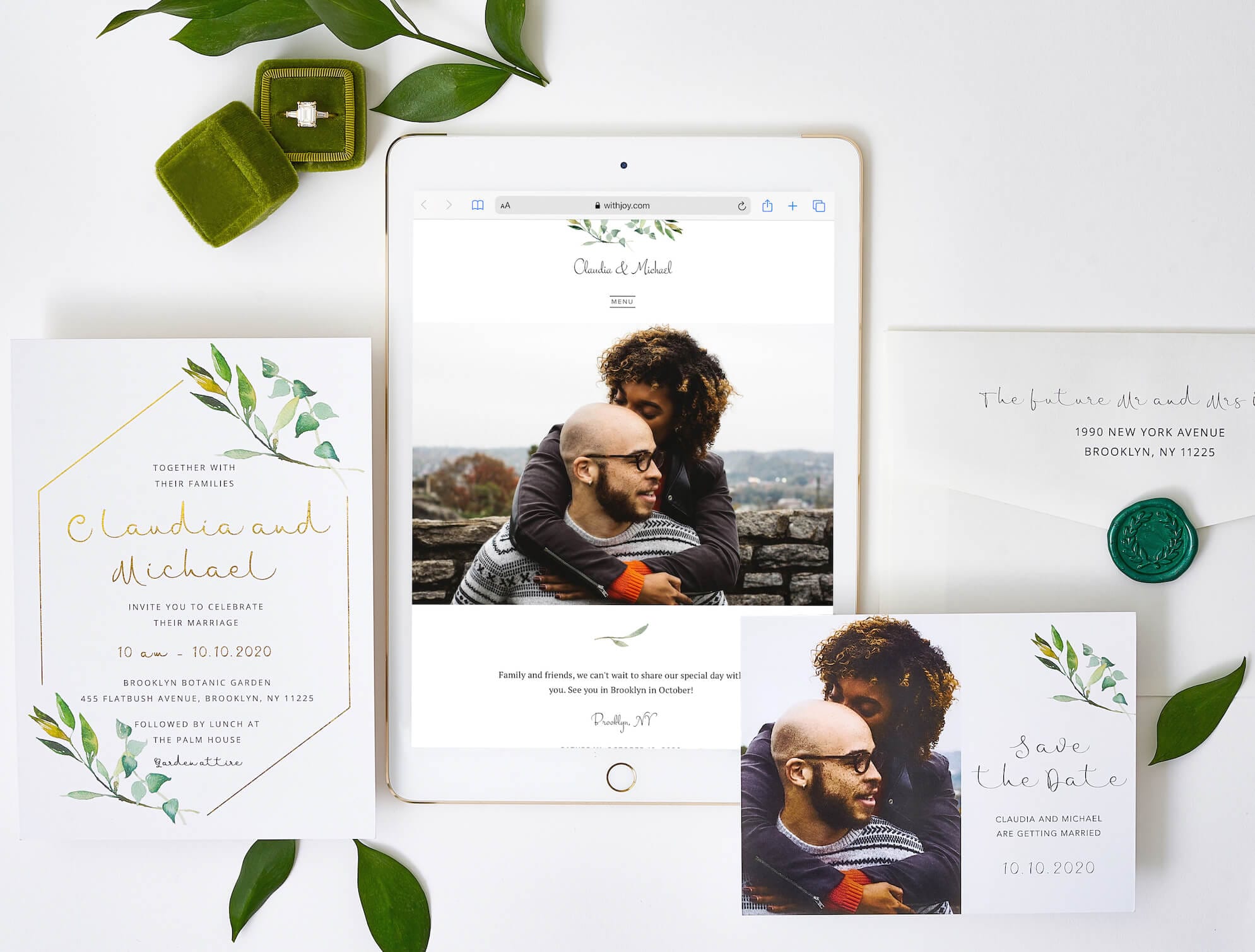 Invitations to Match Your Wedding Website — Now Available to Ship Internationally via Paperlust