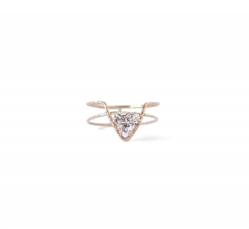 triangle engagement ring