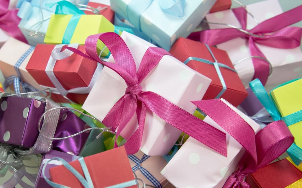 assortment of gift boxes