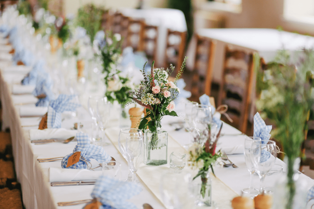 Beautiful wedding tablescape