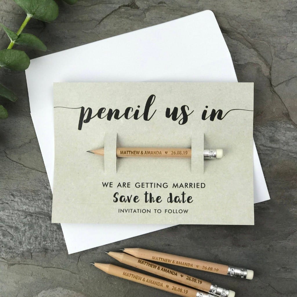 Save the date ideas: Pencil us in
