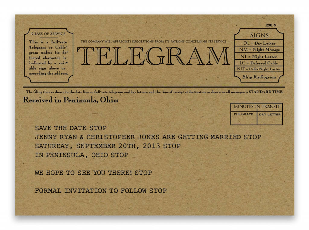 Telegram save the date