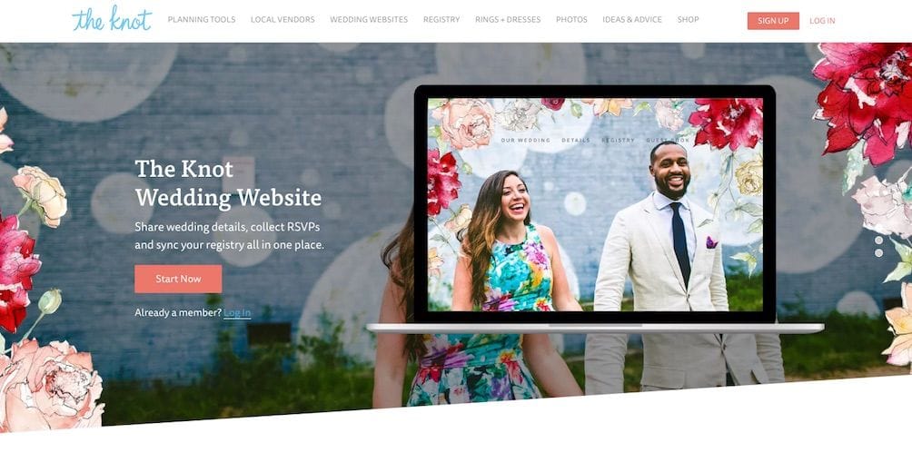 the knot wedding website