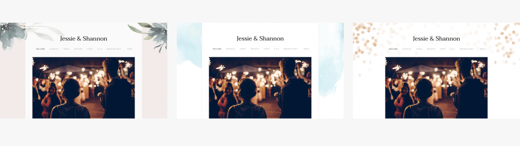 wedding website themes